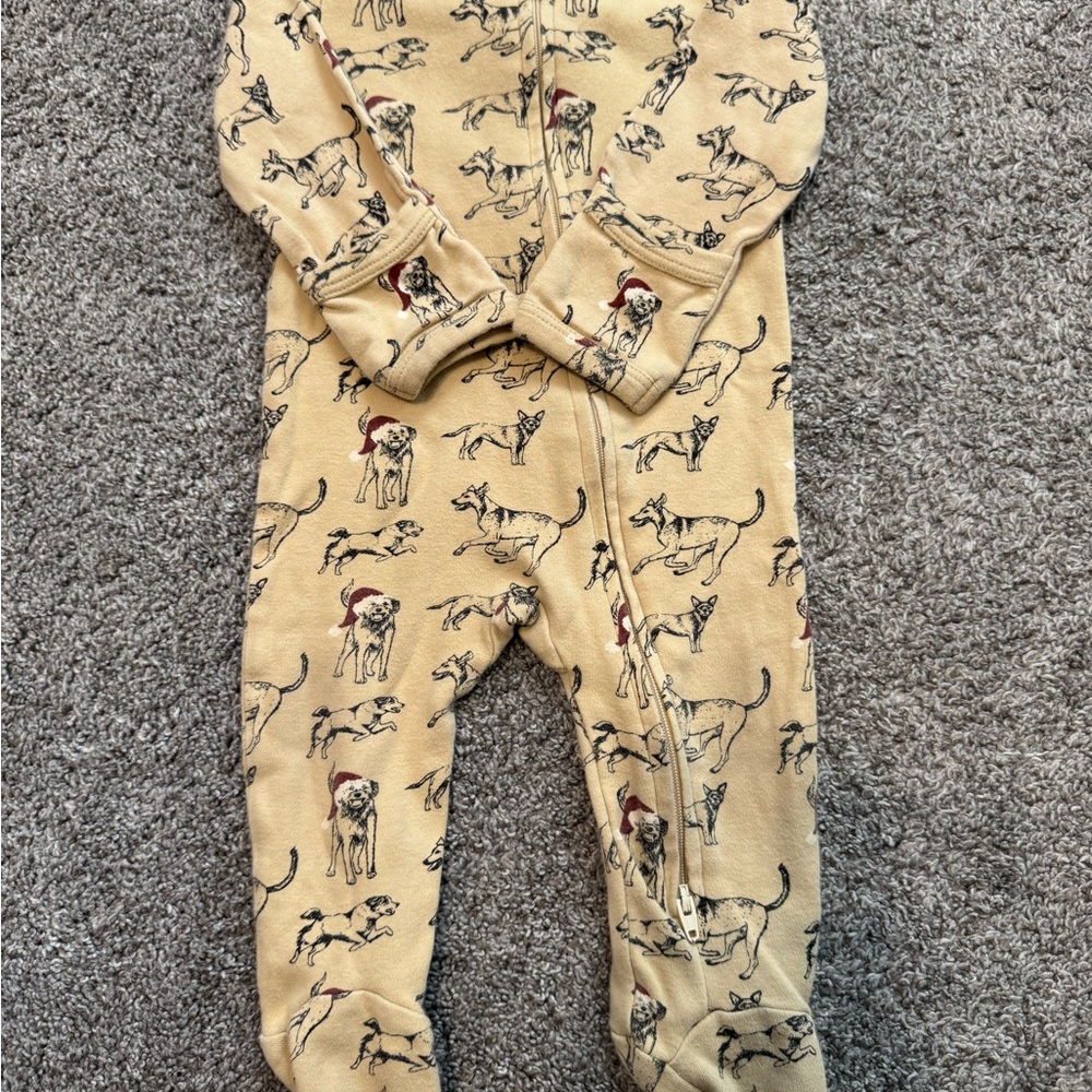Kate Quinn Santa Dog Footie
